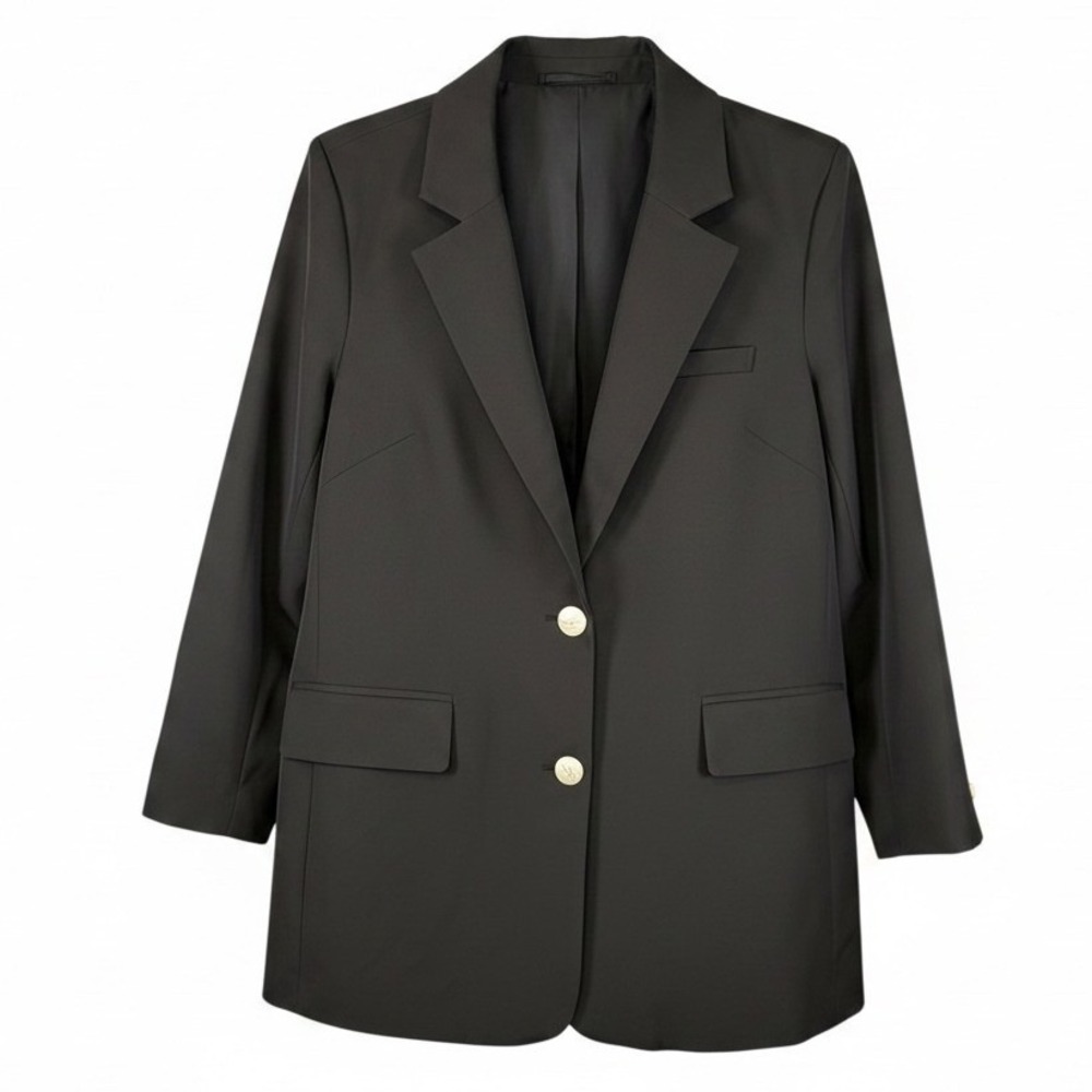 Vince Camuto Garden Romance Black Blazer 2-Button Stretch Jacket 16W